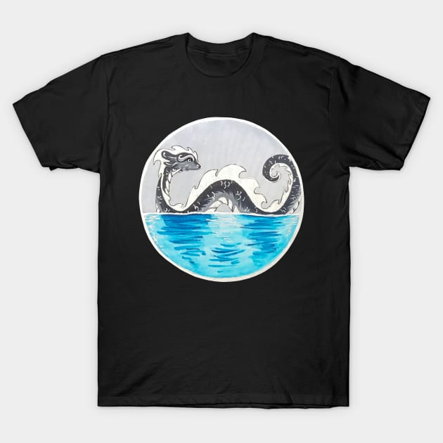 Loch Ness Monster T-Shirt by Lady Lilac